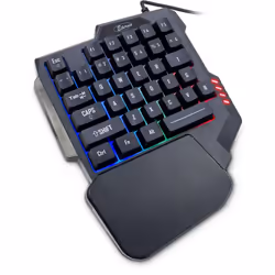 Inter-Tech KB-3035, Mini, USB, QWERTY, LED RGB, Noir