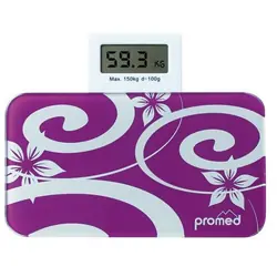 Promed 430110 balance Rectangle Violet, Blanc Pèse-personne électronique