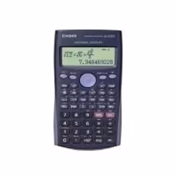 Casio fx-82MS, Poche, Calculatrice scientifique, 12 chiffres, 2 lignes, Batterie, Noir