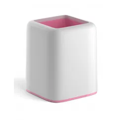 Porte-stylo ErichKrause® Forte, Pastel, blanc avec partie intérieure rose