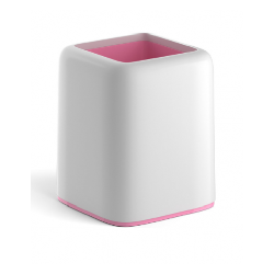 Porte-stylo ErichKrause® Forte, Pastel, blanc avec partie intérieure rose