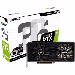Palit NE63060T19K9-190AD, GeForce RTX 3060, 12 Go, GDDR6, 192 bit, 7680 x 4320 pixels, PCI Express x16 4.0