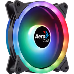 Aerocool Duo 12, Ventilateur, 12 cm, 1000 tr/min, 19,7 dB, 33,4 cfm, Noir