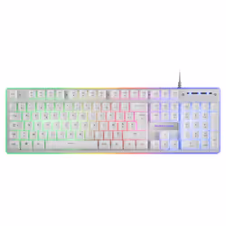 Mars Gaming MCPXWFR clavier USB Français Blanc