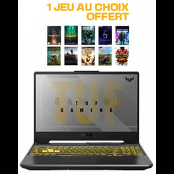 Pc portable Gamer ASUS TUF Ryzen5 4600H 8G 512SSD 4G RTX3050 W11 Noir (TUF506IC-HN045W)
