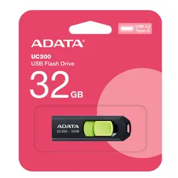 ADATA UC300 lecteur USB flash 32 Go USB Type-C 3.2 Gen 1 (3.1 Gen 1) Noir, Vert