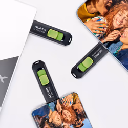 ADATA UC300 lecteur USB flash 32 Go USB Type-C 3.2 Gen 1 (3.1 Gen 1) Noir, Vert - Vue supplémentaire 4