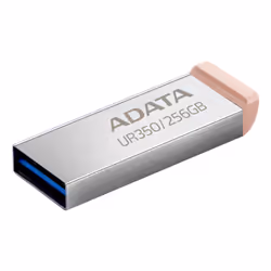 ADATA UR350 lecteur USB flash 256 Go USB Type-A 3.2 Gen 1 (3.1 Gen 1) Marron, Acier inoxydable