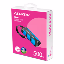 ADATA SC740 500 Go USB Type-C 3.2 Gen 2 (3.1 Gen 2) Noir, Bleu - Vue supplémentaire 6