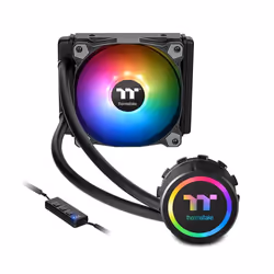 Thermaltake Water 3.0 120 ARGB Sync, Refroidisseur de liquide tout-en-un, 56,45 cfm, Noir