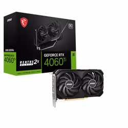 MSI GeForce RTX 4060 Ti VENTUS 2X BLACK 8G OC NVIDIA 8 Go GDDR6