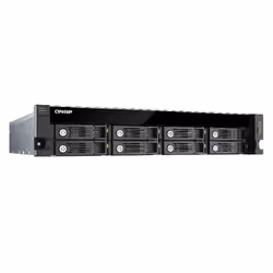 QNAP UX-800U-RP boîtier de disques Noir - Vue supplémentaire 2