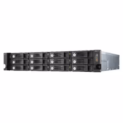 QNAP UX-1200U-RP boîtier de disques Rack (2 U) Noir - Vue supplémentaire 3