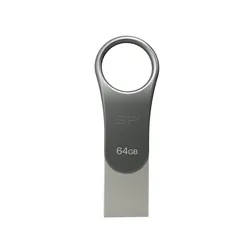 Silicon Power Mobile C80 lecteur USB flash 64 Go USB Type-A / 3.2 Gen 1 (3.1 Gen 1) Titane