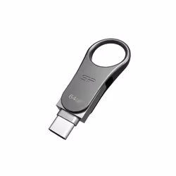 Silicon Power Mobile C80 lecteur USB flash 64 Go USB Type-A / 3.2 Gen 1 (3.1 Gen 1) Titane