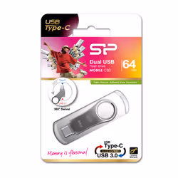 Silicon Power Mobile C80 lecteur USB flash 64 Go USB Type-A / 3.2 Gen 1 (3.1 Gen 1) Titane - Vue supplémentaire 4