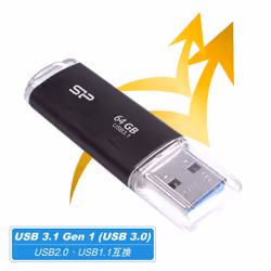 Silicon Power Blaze B02 lecteur USB flash 64 Go USB Type-A 3.2 Gen 1 (3.1 Gen 1) Noir