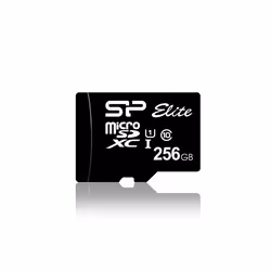 Silicon Power Elite, 256 Go, MicroSDXC, Classe 10, UHS-I, 85 Mo/s, Class 1 (U1)