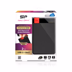 Silicon Power Diamond D30 disque dur externe 2000 Go Noir