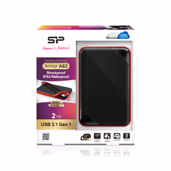 Silicon Power Armor A62 disque dur externe 2000 Go Noir, Rouge - Vue supplémentaire 6