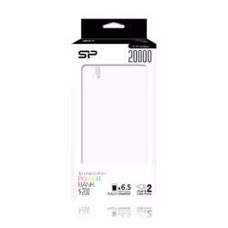 Silicon Power Power S200, 20000 mAh, Lithium Polymère (LiPo), Blanc