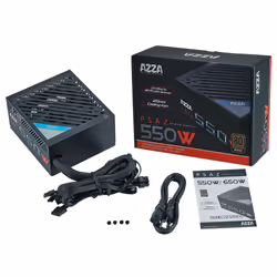 Azza PSAZ-550W unité d'alimentation d'énergie 20+4 pin ATX ATX Noir - Vue supplémentaire 4