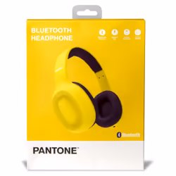 Pantone PT-WH002Y écouteur/casque Avec fil &sans fil Arceau Appels/Musique Micro-USB Bluetooth Noir, Jaune - Vue supplémentaire 2