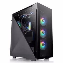 Thermaltake Divider 500 TG ARGB, Midi Tower, PC, Noir, ATX, micro ATX, Mini-ITX, SPCC, 17 cm
