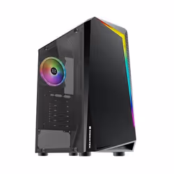 Xigmatek Vortex, Midi Tower, PC, Noir, ATX, micro ATX, Mini-ITX, Acier, Verre trempé, Jouer