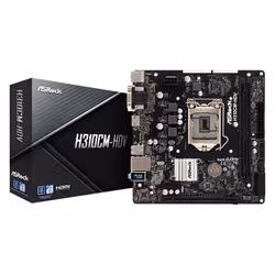 Asrock H310CM-HDV, Intel, LGA 1151 (Emplacement H4), Intel® Celeron®, Intel® Core™ i3, Intel Core i5, Intel Core i7, Intel Co ...