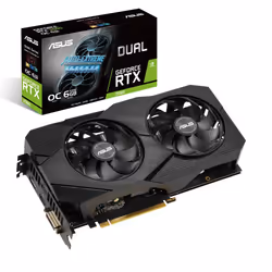 ASUS Dual -RTX2060-O6G-EVO, GeForce RTX 2060, 6 Go, GDDR6, 192 bit, 7680 x 4320 pixels, PCI Express x16 3.0