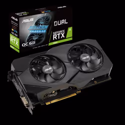 ASUS Dual -RTX2060-O6G-EVO carte graphique NVIDIA GeForce RTX 2060 6 Go GDDR6 (DUAL-RTX2060-O6G-EVO)