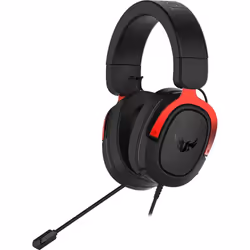 ASUS TUF Gaming H3, Casque, Arceau, Jouer, Noir, Rouge, Binaural, 1,3 m