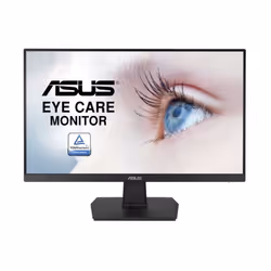 Ecran Asus VA27EHE 27" IPS - Résolution Full HD 1920 x 1080px - Taux de rafraichissement 75 Hz - Temps de réponse 1ms - Luminosité 220cd/m² - Contraste 80000000 /1 - Technologie Flicker-Free - 2x HDMI 1.4 - 1x VGA - Inclinaison +20° ~ -5° - Dimensions avec Support 612.24 x 453.73 x 239.94 mm -