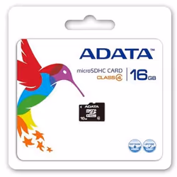 ADATA 16GB microSDHC, 16 Go, MicroSDHC, 14 Mo/s, 5 Mo/s, Noir