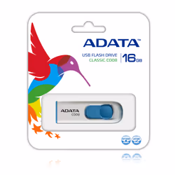 ADATA C008 lecteur USB flash 16 Go USB Type-A 2.0 Bleu, Blanc