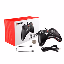MSI Force GC20, Joystick, Android, PC, Touche Retour, Croix directionnelle, Touche Macro, Bouton d'allumage, Bouton Démarrer, ...