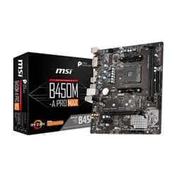 MSI B450M-A PRO MAX carte mère AMD B450 Emplacement AM4 micro ATX (7C52-001R)