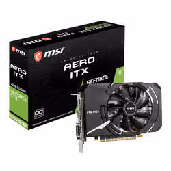 MSI GeForce GTX 1660 SUPER AERO ITX OC, GeForce GTX 1660 SUPER, 6 Go, GDDR6, 192 bit, 7680 x 4320 pixels, PCI Express x16 3.0