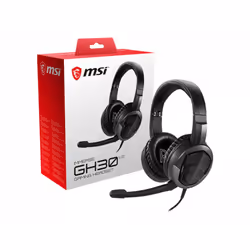 MSI Immerse GH30 V2, Casque, Arceau, Jouer, Noir, Rotatif, Boutons, Rotatif