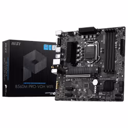 MSI B560M PRO-VDH WIFI, Intel, LGA 1200, Intel® Celeron®, Intel Core i5, Intel Core i7, Intel Core i9, Intel® Pentium®, DDR4- ...