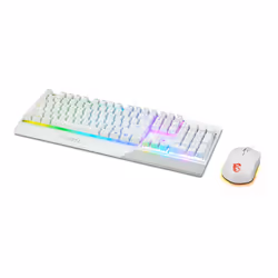 MSI Vigor GK30 Combo White clavier Souris incluse USB QWERTY Français Blanc