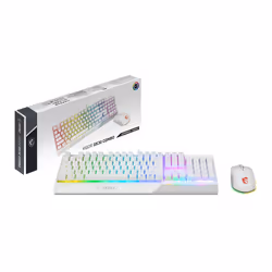 MSI Vigor GK30 Combo White clavier Souris incluse USB QWERTY Français Blanc - Vue supplémentaire 5