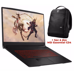 Pc Portable MSI Katana GF66 i5 12Gén 16Go 512Go SSD RTX 3050 Ti 4Go (GF6612UD-217TN)