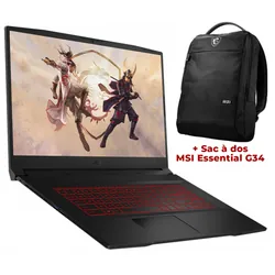 Pc Portable MSI Katana GF66 i5 12Gén 16 Go 512 Go SSD RTX 3050 Ti 4 Go (GF6612UD-217TN)