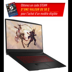 Pc Portable MSI Katana GF66 i7 12Gén 16Go 512Go SSD RTX 3050 4Go (GF6612UC-221XFR)