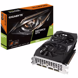 Gigabyte GV-N1660OC-6GD, GeForce GTX 1660, 6 Go, GDDR5, 192 bit, 7680 x 4320 pixels, PCI Express x16 3.0