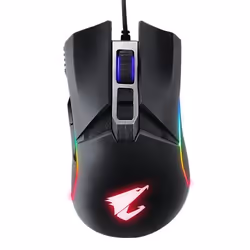 Gigabyte AORUS M5, Droitier, Optique, USB Type-A, 16000 DPI, Noir