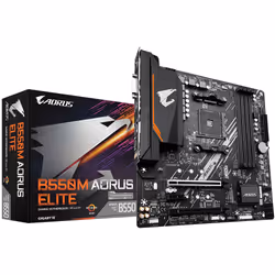 Gigabyte B550M AORUS ELITE, AMD, Emplacement AM4, AMD Ryzen, DDR4-SDRAM, DIMM, 2133,2400,2667,2933,3200,3333,3600,4000,4400,4 ...