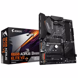 Gigabyte B550 AORUS ELITE V2, AMD, Emplacement AM4, AMD Ryzen 3 3rd Gen, AMD Ryzen 5 de 3e génération, AMD Ryzen 7 de 3e géné ...